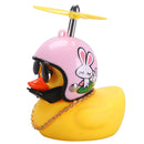 Auto niedliche kleine gelbe Ente mit Helm Propeller windbrechende wellenbrechende Ente Auto-Innendekoration Auto-Ornamente-Dekor
