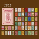 50 Stück Vintage-Papier für Telefon-Deko-Notizblock, Retro-Schreibwaren, Lackmuspapier, Junk-Journal, Etikett, Scrapbooking-Material