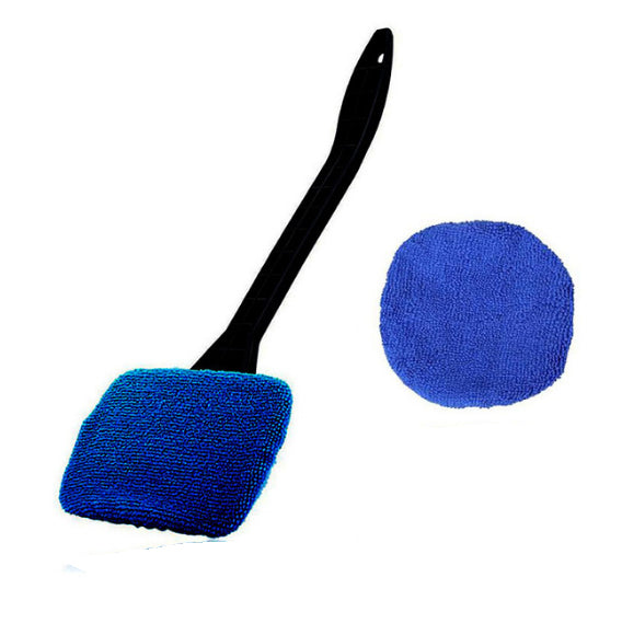 Kit de cepillo limpiador de ventanas de coche, cepillo de microfibra para limpiaparabrisas, herramienta de lavado de limpieza automática con mango largo, accesorios para coche