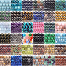Cuentas de piedra Natural 4-10mm aguamarinas Lava ópalo rosa cuarzos ojo de tigre piedra lunar cuentas redondas para fabricación de joyería Diy pulsera