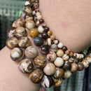 Cuentas de piedra Natural 4-10mm aguamarinas Lava ópalo rosa cuarzos ojo de tigre piedra lunar cuentas redondas para fabricación de joyería Diy pulsera