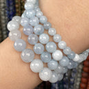 Cuentas de piedra Natural 4-10mm aguamarinas Lava ópalo rosa cuarzos ojo de tigre piedra lunar cuentas redondas para fabricación de joyería Diy pulsera