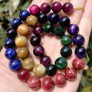 Cuentas de piedra Natural 4-10mm aguamarinas Lava ópalo rosa cuarzos ojo de tigre piedra lunar cuentas redondas para fabricación de joyería Diy pulsera