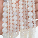 Cuentas de piedra Natural 4-10mm aguamarinas Lava ópalo rosa cuarzos ojo de tigre piedra lunar cuentas redondas para fabricación de joyería Diy pulsera