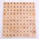 100 Stück Holzfliesen Buchstaben Alphabet Handwerk Holzdekorationen für Zuhause Event Hochzeit Party DIY Weihnachtsschmuck Digitales Puzzle