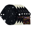 LECY ECO LIFE Mehrweg-Menstruationseinlagen Bio-Bambus-Slipeinlagen 5 Stück mit einer wasserdichten Aufbewahrungstasche Größe 7 Zoll