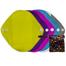 LECY ECO LIFE Mehrweg-Menstruationseinlagen Bio-Bambus-Slipeinlagen 5 Stück mit einer wasserdichten Aufbewahrungstasche Größe 7 Zoll