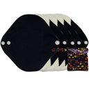 LECY ECO LIFE Mehrweg-Menstruationseinlagen Bio-Bambus-Slipeinlagen 5 Stück mit einer wasserdichten Aufbewahrungstasche Größe 7 Zoll