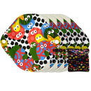 LECY ECO LIFE Mehrweg-Menstruationseinlagen Bio-Bambus-Slipeinlagen 5 Stück mit einer wasserdichten Aufbewahrungstasche Größe 7 Zoll