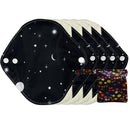 LECY ECO LIFE Mehrweg-Menstruationseinlagen Bio-Bambus-Slipeinlagen 5 Stück mit einer wasserdichten Aufbewahrungstasche Größe 7 Zoll