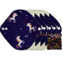 LECY ECO LIFE Mehrweg-Menstruationseinlagen Bio-Bambus-Slipeinlagen 5 Stück mit einer wasserdichten Aufbewahrungstasche Größe 7 Zoll