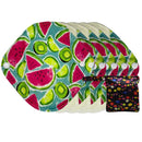 LECY ECO LIFE Mehrweg-Menstruationseinlagen Bio-Bambus-Slipeinlagen 5 Stück mit einer wasserdichten Aufbewahrungstasche Größe 7 Zoll