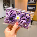 50 Teile / satz Frauen Mädchen 4 CM 2 CM Bunte Nylon Elastische Haarbänder Pferdeschwanz Halter Gummibänder Scrunchie Headwear Haarschmuck