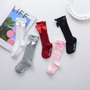 Mädchen große Schleife kniehohe lange weiche neue Kinder Socken Kleinkinder Baumwolle Spitze Baby Socken Kinder kniekousen meisje Dropshipping Mädchen Socken