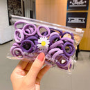 50/100 teile/satz Mädchen Bunte Nylon Kleine Elastische Haarbänder Kinder Pferdeschwanz Halter Scrunchie Stirnband Kinder Haarschmuck