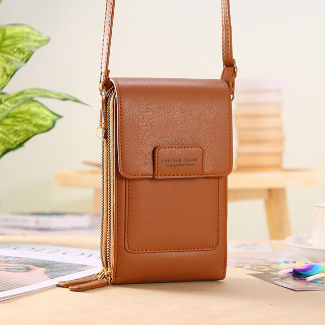 Women Bags Soft Leather Wallets Touch Screen Cell Phone Purse Crossbody Shoulder Strap Handbag for Female Cheap Women&