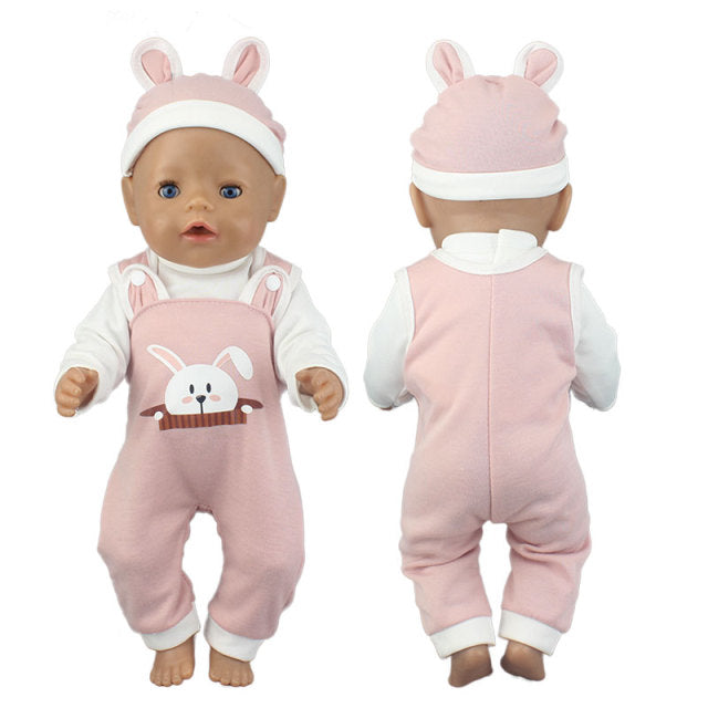 2021 New Fashion Doll Jump Suits Fit für 43cm Baby Doll 17 Zoll Reborn Baby Doll Kleidung