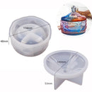 Aufbewahrungsbox, Silikonform, rund, gestreift, Kerzenglas, Design, DIY, Aroma, Gips, Epoxid, Beton, Zement, Ton, Heimdekoration