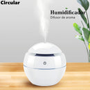130ML USB Aroma Diffuser Ultraschall Cool Mist Luftbefeuchter Luftreiniger 7 Farbwechsel LED Nachtlicht für Office Home