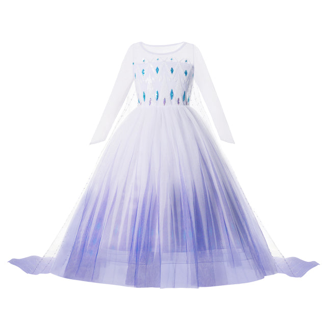 Frozen 1 &amp; 2 Anna Elsa Prinzessin Kleid für Mädchen Geburtstagsfeier Tüll Abendkleid Kinder Weihnachten Cosplay Schneekönigin Krönungskostüm