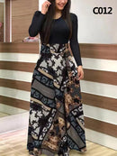 Damen Sommer Langes Kleid Gedruckt Spleißen Blumen Bankett Rundhals Kurzarm Enges Kleid Elegant Sexy Frau Langes Kleid Xl