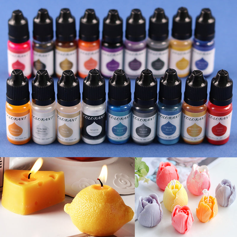 24 colores 10ml vela jabón pigmento líquido colorante resina tinte para DIY vela jabón resina epoxi molde artesanía hacer pigmentos
