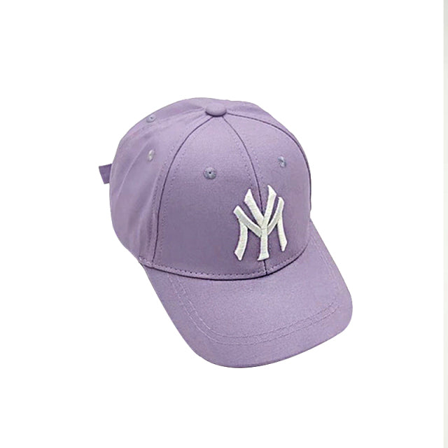 Spring Summer Child Letter Embroidery Outdoor Leisure Sun Baseball Cap Boy  Girl Cotton Breathable Solid Color Adjustable Cap