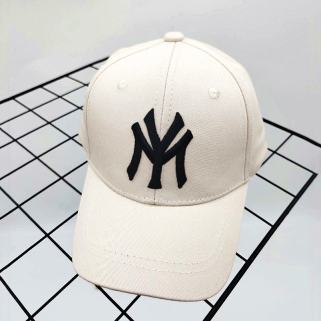 Spring Summer Child Letter Embroidery Outdoor Leisure Sun Baseball Cap Boy  Girl Cotton Breathable Solid Color Adjustable Cap