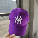 Frühling Sommer Kind Brief Stickerei Outdoor Freizeit Sonne Baseballmütze Junge Mädchen Baumwolle Atmungsaktiv Einfarbig Verstellbare Kappe