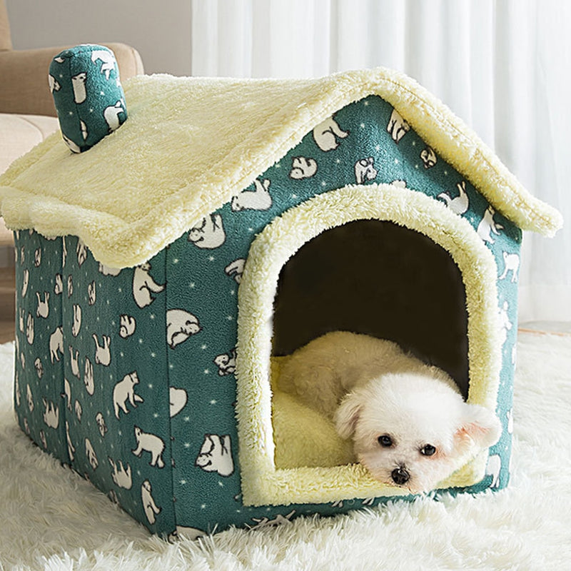 Casa plegable para dormir para mascotas, cama cálida para interior de invierno para gatos, nido de cueva para gatos, pequeño perro, gato, gatito, sofá cómodo, suministros para mascotas