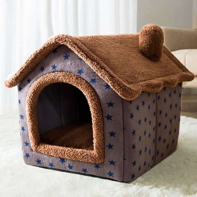 Casa plegable para dormir para mascotas, cama cálida para interior de invierno para gatos, nido de cueva para gatos, pequeño perro, gato, gatito, sofá cómodo, suministros para mascotas