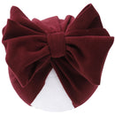 Boutique Faux Kaschmir Babymütze Warme Herbst Winter Mützen Solide Schleife Topknot Bonnet Infant Jungen Mädchen Caps New Turban Headwraps