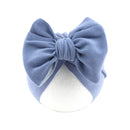 Boutique Faux Kaschmir Babymütze Warme Herbst Winter Mützen Solide Schleife Topknot Bonnet Infant Jungen Mädchen Caps New Turban Headwraps