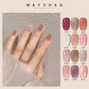 MAYCHAO 7,3 ml Summer Pudding Gel Nagellack Transparent Jelly Polish Top Coat Soak Off UV Gel Art Nagellack Semi Permanent