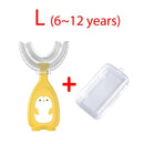 Kinderzähne Mundpflege Reinigungsbürste Babyzahnbürste 360 ​​Grad U-förmig Weiche Silikon Beißringe Babyzahnbürste Neugeborene