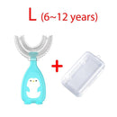 Kinderzähne Mundpflege Reinigungsbürste Babyzahnbürste 360 ​​Grad U-förmig Weiche Silikon Beißringe Babyzahnbürste Neugeborene