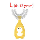 Kinderzähne Mundpflege Reinigungsbürste Babyzahnbürste 360 ​​Grad U-förmig Weiche Silikon Beißringe Babyzahnbürste Neugeborene