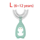 Kinderzähne Mundpflege Reinigungsbürste Babyzahnbürste 360 ​​Grad U-förmig Weiche Silikon Beißringe Babyzahnbürste Neugeborene