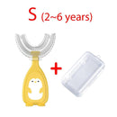 Kinderzähne Mundpflege Reinigungsbürste Babyzahnbürste 360 ​​Grad U-förmig Weiche Silikon Beißringe Babyzahnbürste Neugeborene