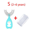 Kinderzähne Mundpflege Reinigungsbürste Babyzahnbürste 360 ​​Grad U-förmig Weiche Silikon Beißringe Babyzahnbürste Neugeborene