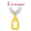 Kinderzähne Mundpflege Reinigungsbürste Babyzahnbürste 360 ​​Grad U-förmig Weiche Silikon Beißringe Babyzahnbürste Neugeborene