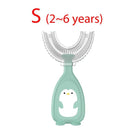 Kinderzähne Mundpflege Reinigungsbürste Babyzahnbürste 360 ​​Grad U-förmig Weiche Silikon Beißringe Babyzahnbürste Neugeborene