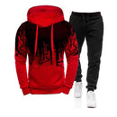 Herren Set Hoodie Sets Herren Trainingsanzug Sportswear Hoodies + Jogginghose 2 Stück Herbst Winter Herren Warme Kleidung Pullover Sweatshirts