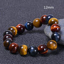 Natürlicher schwarzer Onyx mit Tigerauge Stein Perlen Armbänder Männer Schmuck 2021 New Lovers Obsidian Energy Balance Armband Pulseras