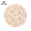 Geschnitzter Altar aus Holz, Wahrsagerei, Pendelbrett, Stern, Sonne, Mond, lasergeschnittene Scheibe, Holzsockel, Untersetzer, Wandschild, Dekoration, sechseckig, spitz