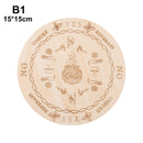 Geschnitzter Altar aus Holz, Wahrsagerei, Pendelbrett, Stern, Sonne, Mond, lasergeschnittene Scheibe, Holzsockel, Untersetzer, Wandschild, Dekoration, sechseckig, spitz