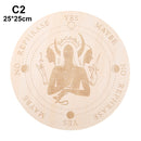 Geschnitzter Altar aus Holz, Wahrsagerei, Pendelbrett, Stern, Sonne, Mond, lasergeschnittene Scheibe, Holzsockel, Untersetzer, Wandschild, Dekoration, sechseckig, spitz