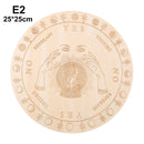 Geschnitzter Altar aus Holz, Wahrsagerei, Pendelbrett, Stern, Sonne, Mond, lasergeschnittene Scheibe, Holzsockel, Untersetzer, Wandschild, Dekoration, sechseckig, spitz