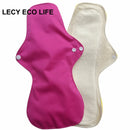 Lecy Eco Life wiederverwendbare Menstruationseinlagen für starken Blutfluss 1 Stück 13" Flamingo bedruckte Nachteinlagen, große atmungsaktive Damen-Stoffeinlagen