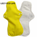 Lecy Eco Life wiederverwendbare Menstruationseinlagen für starken Blutfluss 1 Stück 13" Flamingo bedruckte Nachteinlagen, große atmungsaktive Damen-Stoffeinlagen